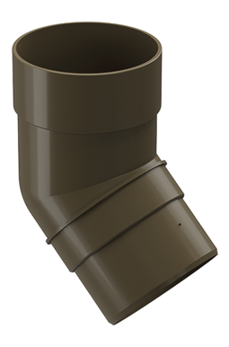 Колено 45˚ для водосточной трубы Premium Каштан, (RAL 8017)